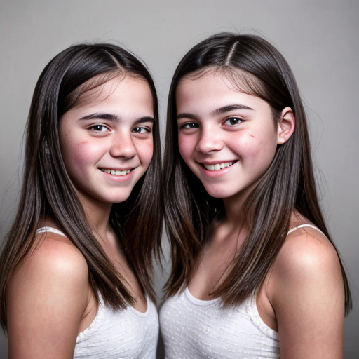 Generate a family photo of 16 year old year old triplet girls with black hair make sure they have black hair mexican
