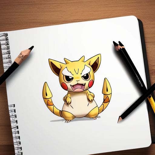 pokemon digimon tails prower mix styles wolf yellow orange and red patterns anime