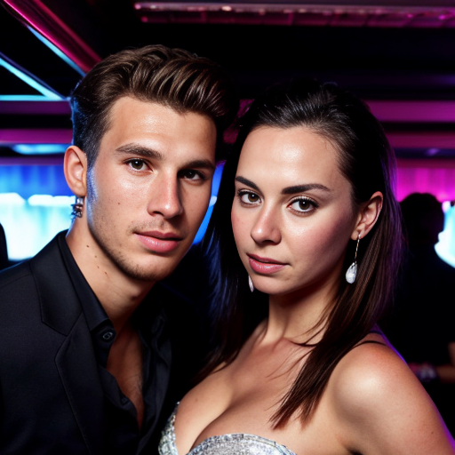 Goretzka and Vanessa at the nightclub 