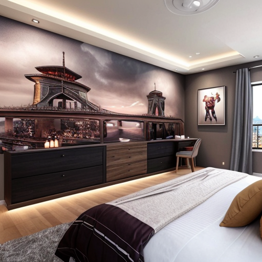 Wonderland themed adult bedroom