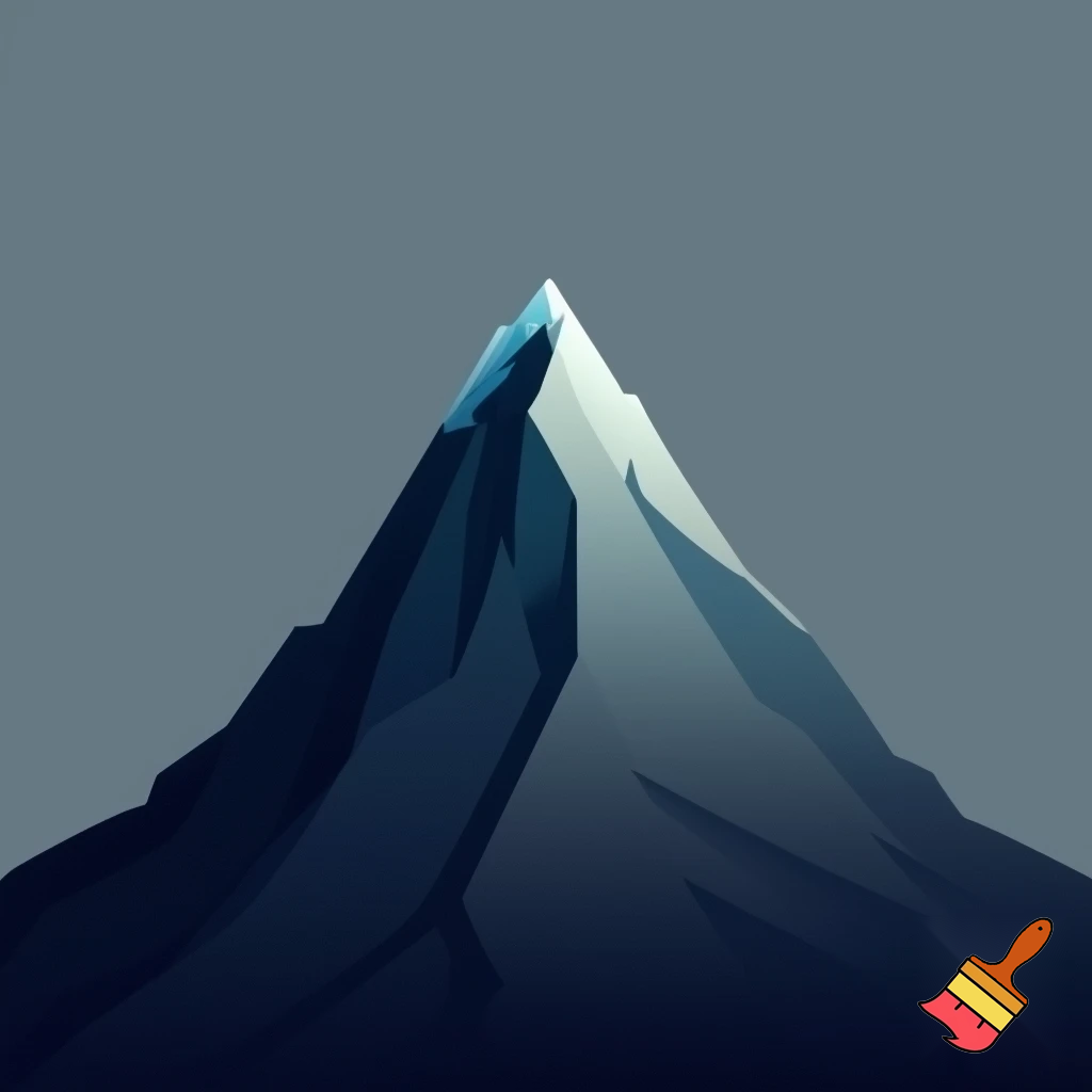 single icon of mountain 