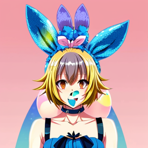 Top hats, Easter bun ears headband with bunny ears multicolour