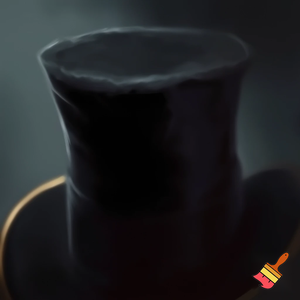 Old top hat velvet dark black