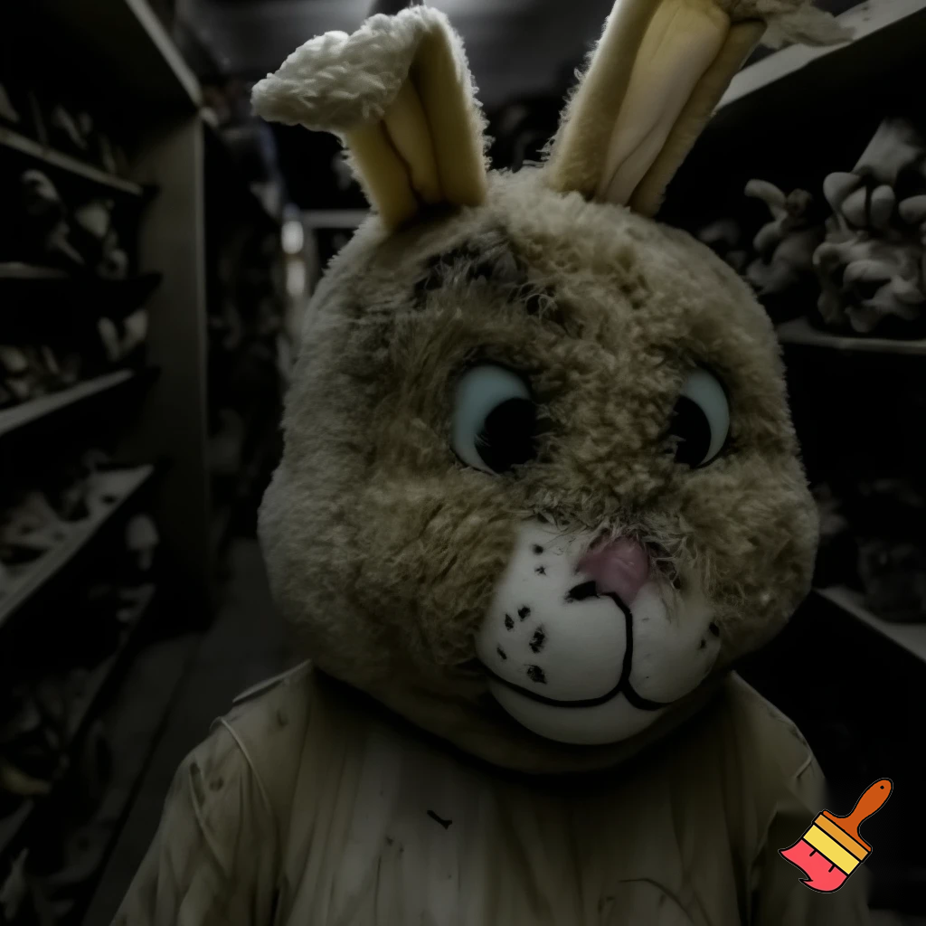 Easter bunny toy creepy toy mascot costume