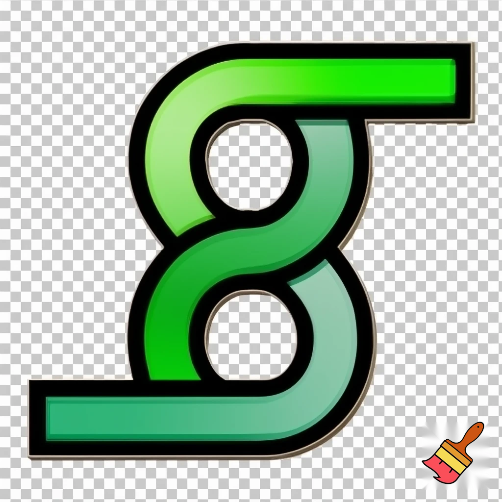 icon of figure 8 knot in cartoon style