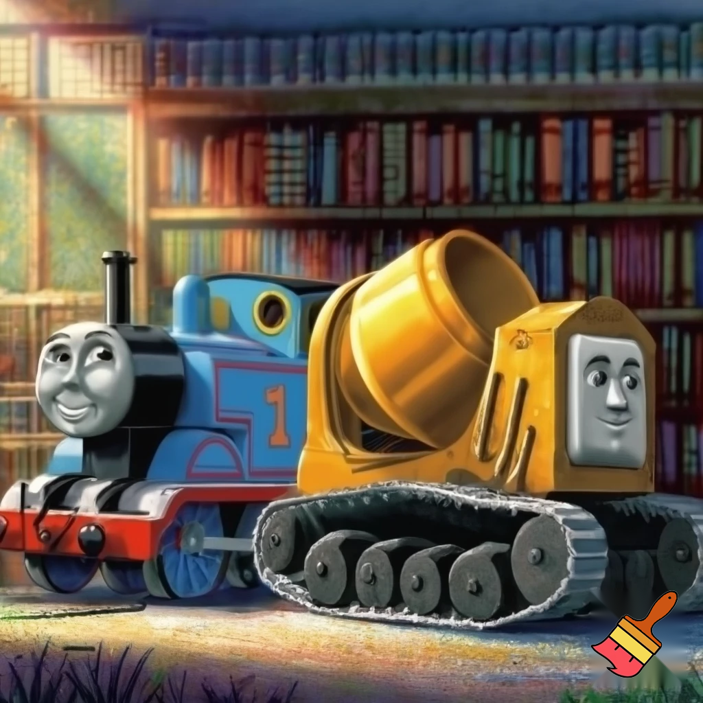 Thomas and friends library storybook with concrete mixer