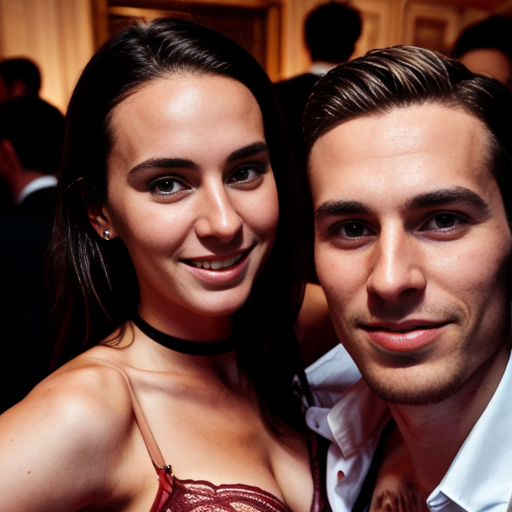 Goretzka showing body and Vanessa showing body at the party