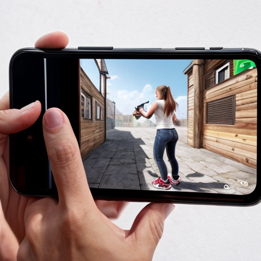 Goretzka play game on apple phone and Vanessa play game on apple phone at the standing on the white wall 