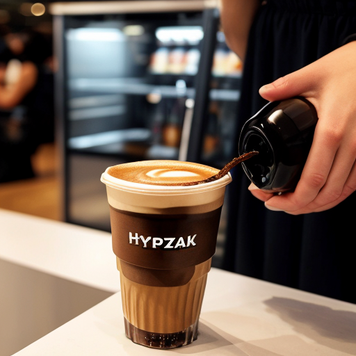 Goretzka drink coffee and Vanessa drink coffee at the shopping mall 