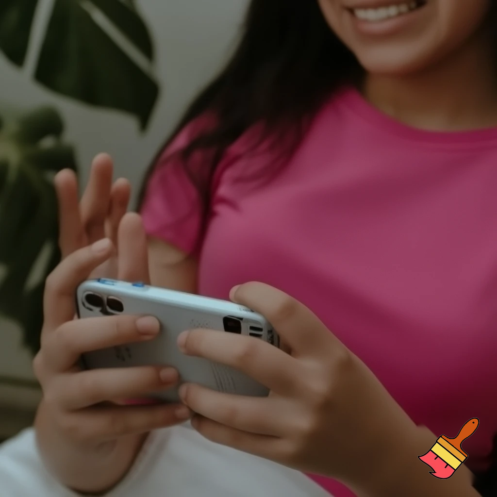 My nerdy Latina--sister in pink shirt and white skirt--lets me watch her on video chat. She sees my rock hard member and knows it is because of her.