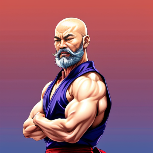 asian_bald__sifu__shaolin__old_bonze__long_white_beard_pigtail__chinese_warrior__bodybuilder__kung_fu_legend__staff__closed_eyes