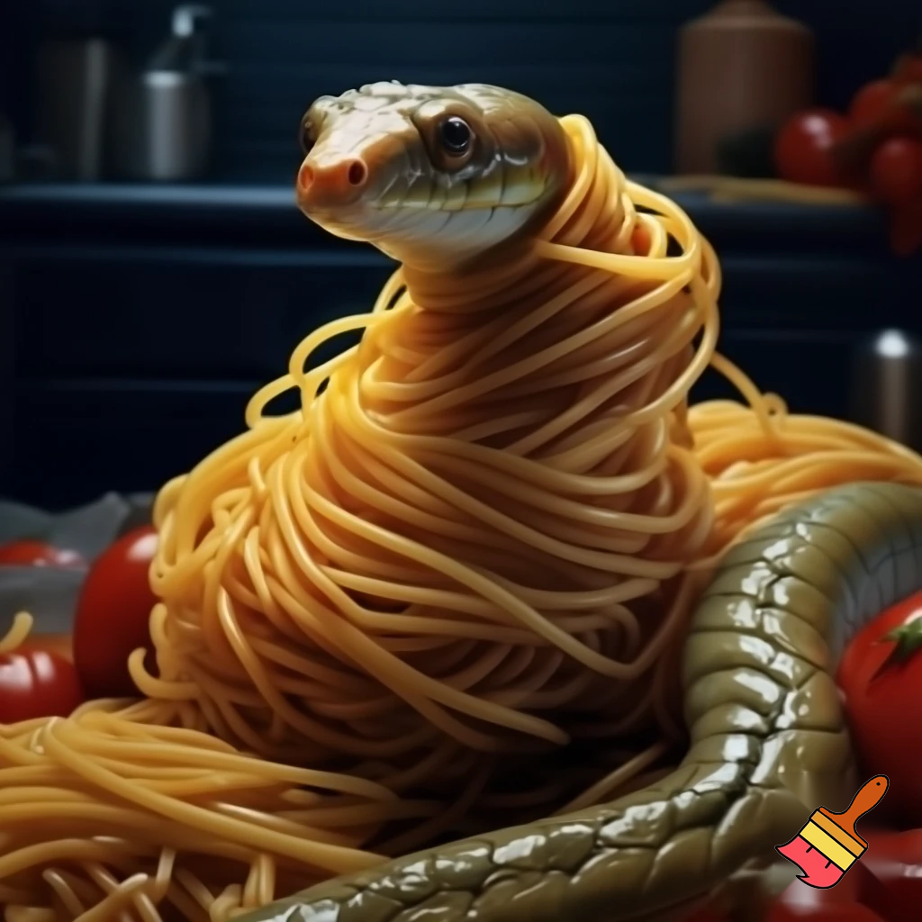 Spaghetti and snake mix