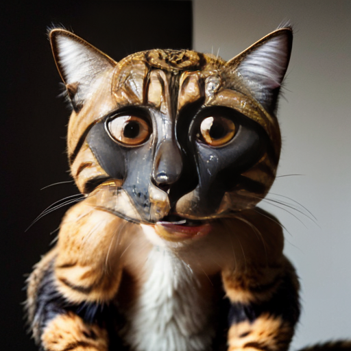 Put a cat head on a monkey body