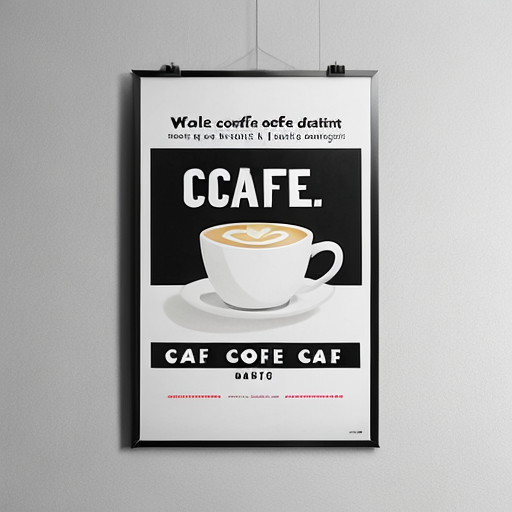 a poster for a wall on a cafe

