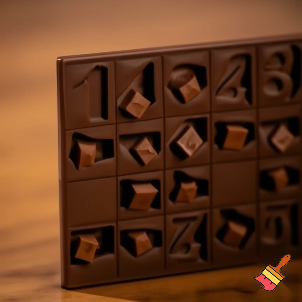 Chocolate advent calendar Numbers