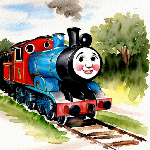 sketch of thomas the tank engine