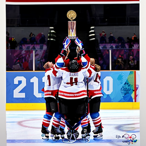 A poster of the USA celebrating that they won the hockey final gold medal game against Canada in the Winter Olympics Milano Courtina 2026