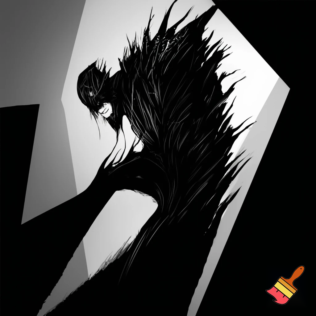 Minimalista, german expresionism, horror creature 