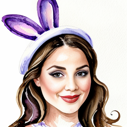 Easter bunny top hat headband, purple, purple and white with gold top hat