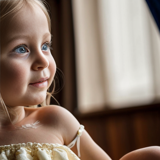swedish blonde little girl  at party dress, very beautiful, on the party, close up