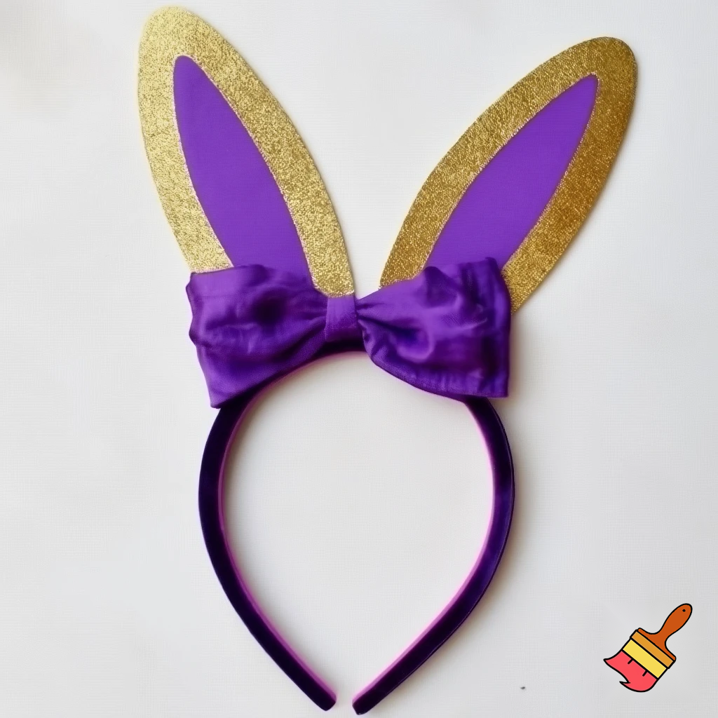 Easter top hat headband Easter bunny headband, purple and white with gold Easter top hat headband and fabric velvet and fabric velvet top head headband top hat headband