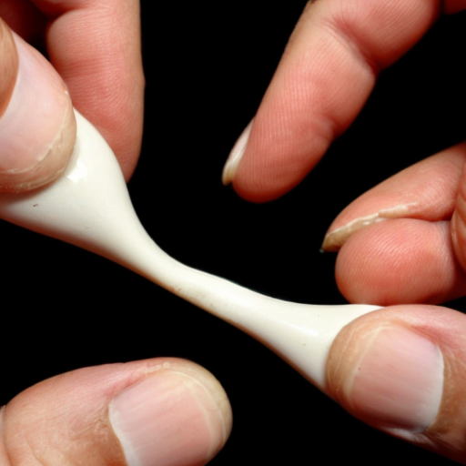 Tiny atoms that are bonded together make up the bone. 