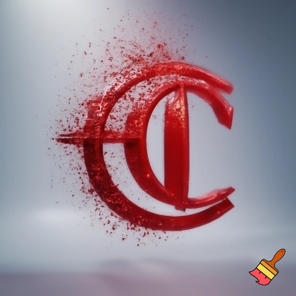 dissolving C logo colored #FF3131 PNG