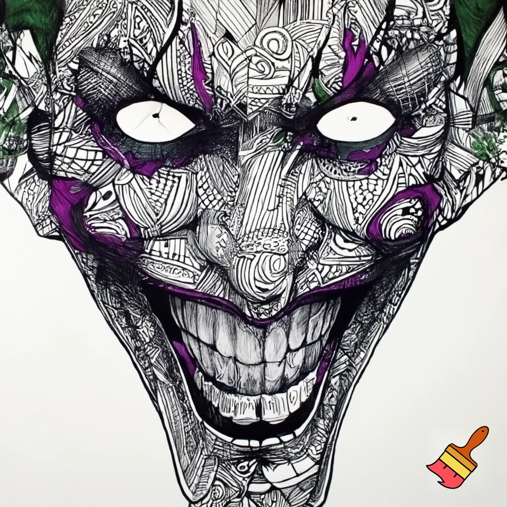 A Zentangle of the Joker 