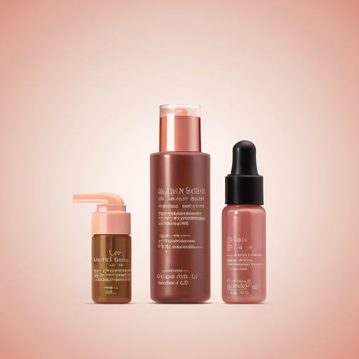 Luxury skincare flyer, Radiant Glow Serum, vertical A4, soft blush-peach gradient background, glowing glass serum bottle center stage with soft halo, subtle rose-gold accents, minimal delicate leaves, elegant serif headline: "Glow That Speaks Before You Do", clean sans-serif body text with 3 benefits: brightens skin, enriched with Vitamin C & Ayurvedic botanicals,