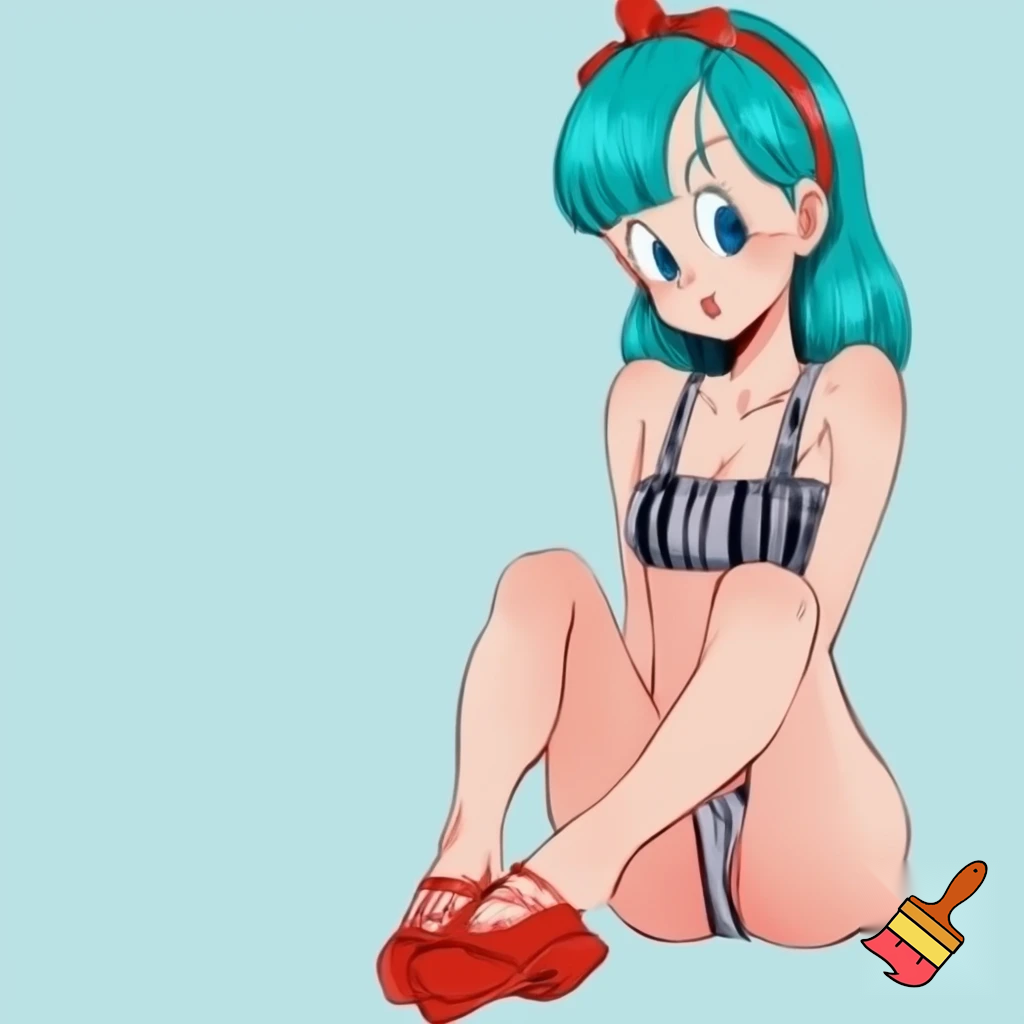 Bulma tutta nuda con le gambe