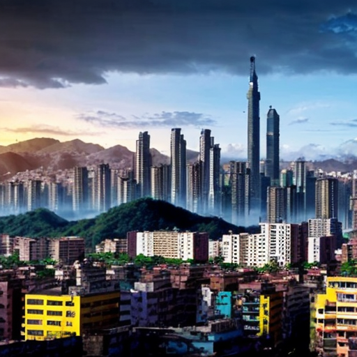 Venezuela Caracas in 2030 with no noises and beautiful cities