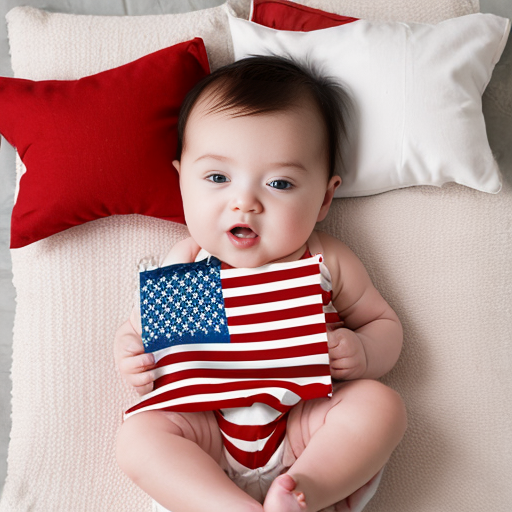 Baby kiss plastine flag