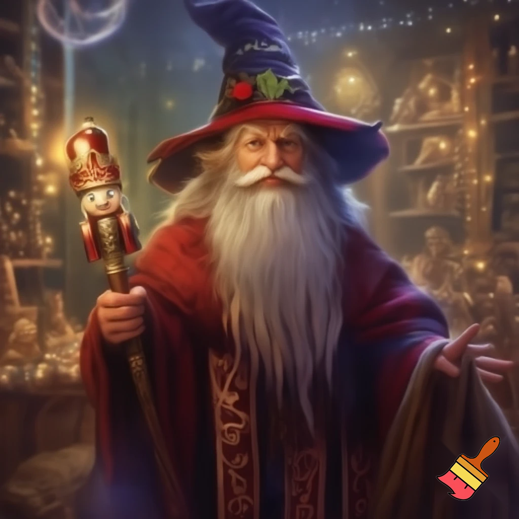 A wizard Nutcracker Santa Claus Nutcracker
