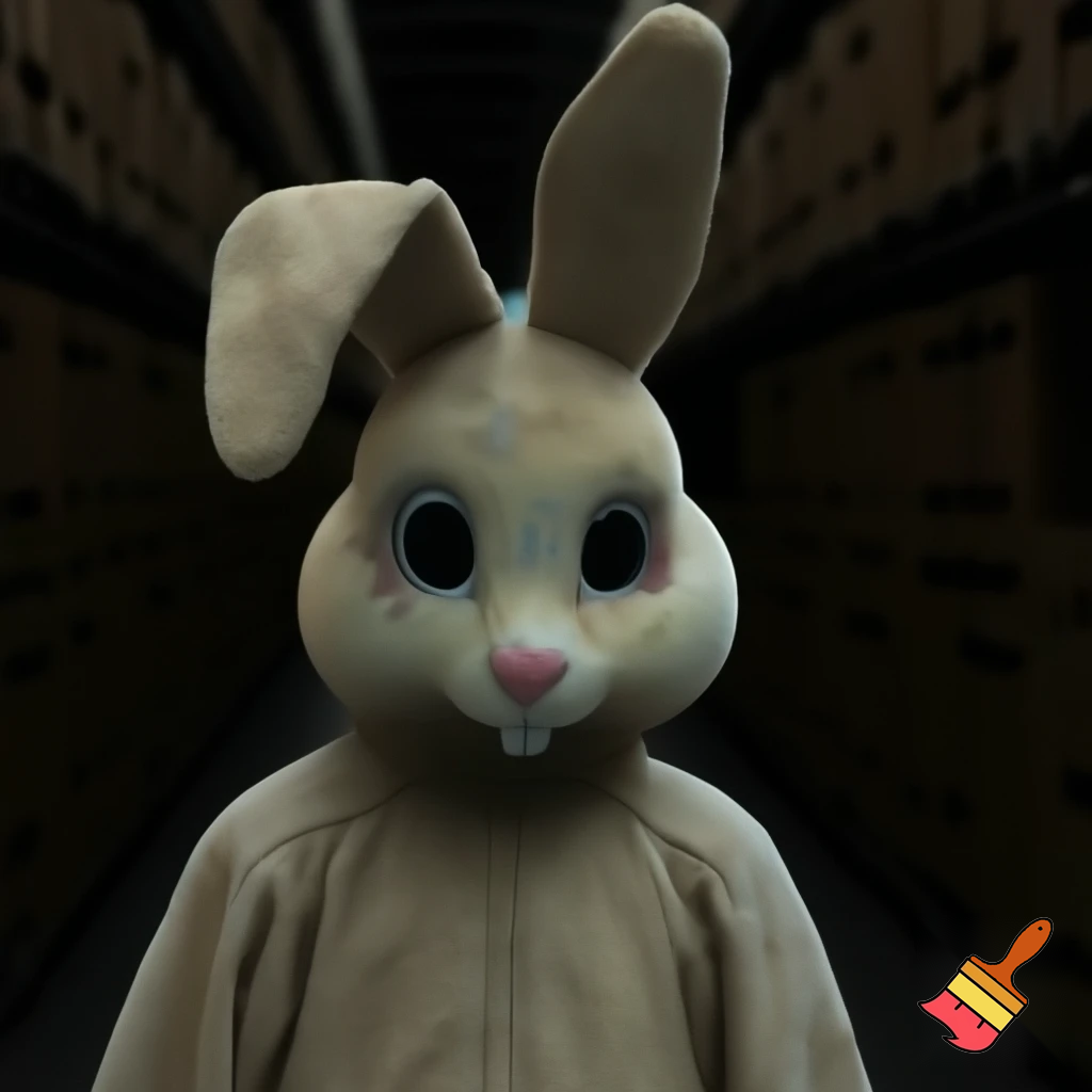 Easter bunny toy creepy toy mascot costume