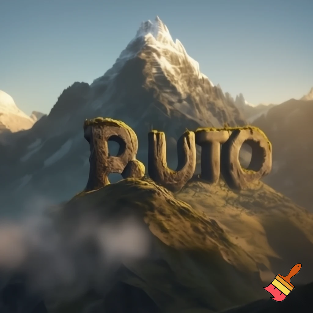 WRITE "BARSHA" in a mountain