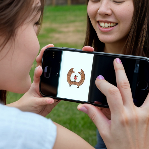 Goretzka play game on apple phone and Vanessa play game on apple phone at the backyard 