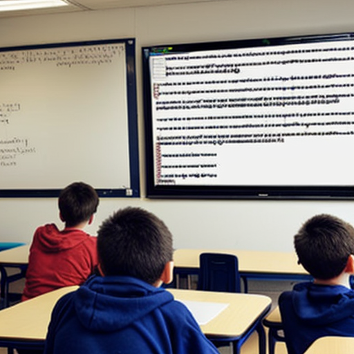 a teacher teaching computer science to Year 8.