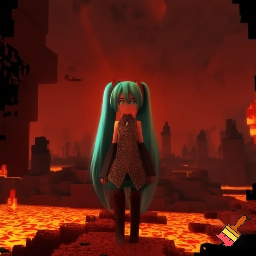 Miku in the Nether