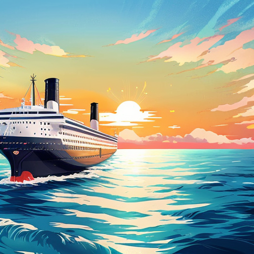 Small 1900s ocean liner