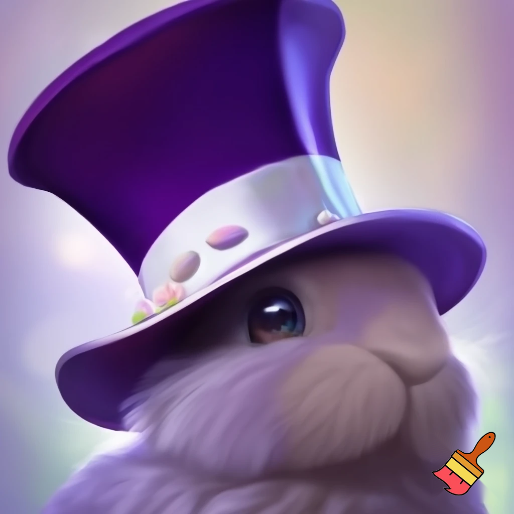 Purple and white top hat Easter bunny headband top hat