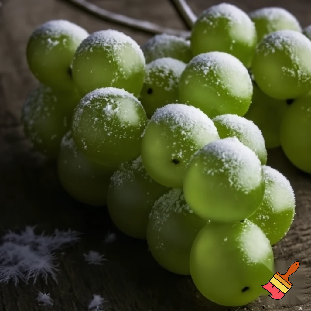 Christmas snow grapes