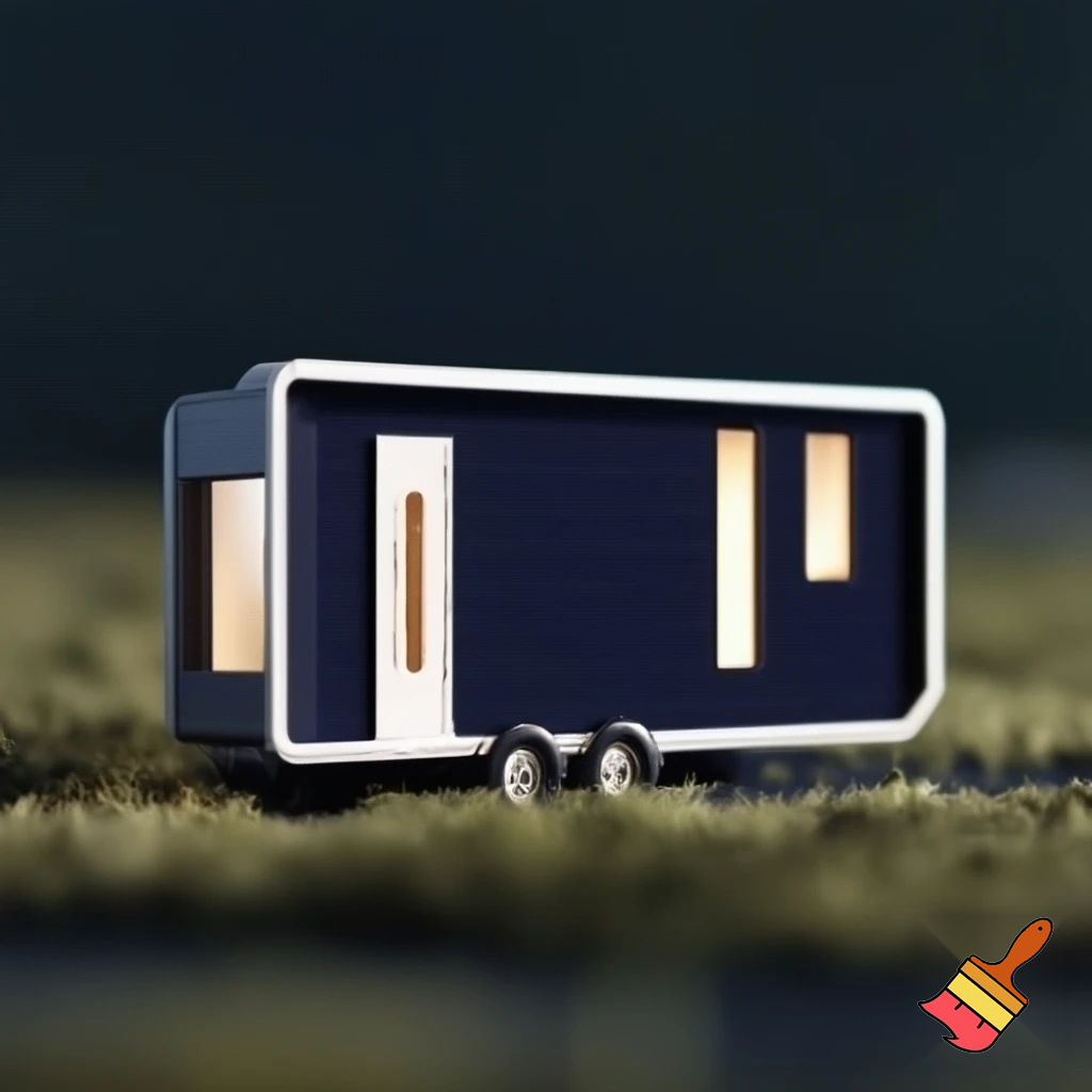 Generez une tiny rectangular house mobile de couleur bleu marine foncé avec un encadrement blanc.
Situé à côté d'une plage Générez une tiny rectangular house mobile allongée style Classique simple de couleur vert foncé avec un encadrement noir situé à côté d'une plage 
Sans oublier de mentionner : Aitouche Abderrahmane sur la paroi de la tiny générée .