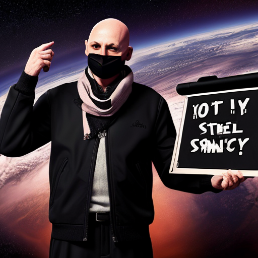 грю(представляет из себя худого лысого человека с длинным носом и ногами. Носит он практически всегда одно и тоже: черную куртку и брюки, серый свитер и такой же шарф.)танцует в космосе с табличкой на которой написано DARK STEEL