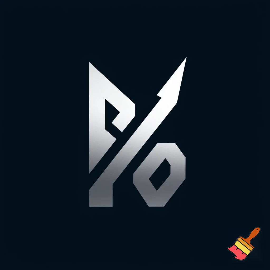A logo with a gun pointing up and an r and a 6 with it
