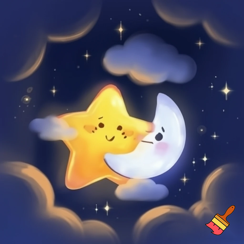 Star and the moon cartoon