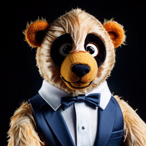 fozzie bear in a business suit
