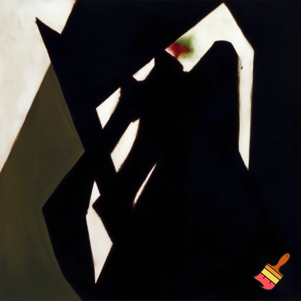 Minimalista, german expresionism, horror creature 