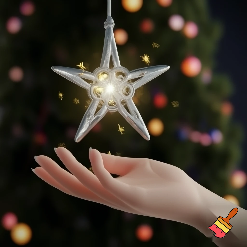 A star Christmas star want magic wand💫