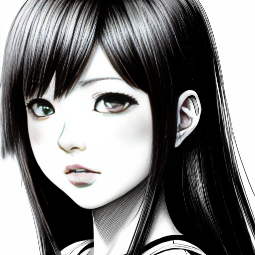 fait la en noir et blanc et plus style manga c une fille cheuveux long et tres 
ebourife   adolessante de 16 ans tres serieuse
 avec un corp parfait




