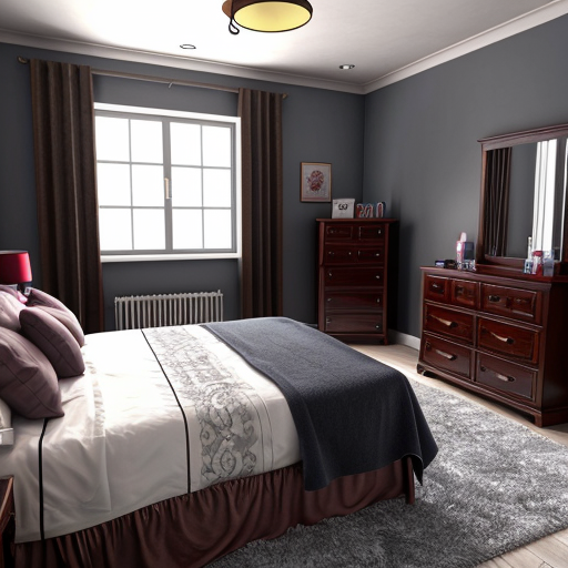 Alice in Wonderland themed adult bedroom